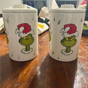Grinch Christmas Ceramic Food Storage Canisters - White